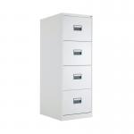 Talos 4 Drawer Filing Cabinet 465x620x1300mm White KF78773 KF78773