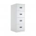 Talos 4 Drawer Filing Cabinet 465x620x1300mm White KF78773 KF78773