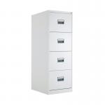 Talos 4 Drawer Filing Cabinet 465x620x1300mm White KF78773 KF78773