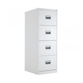 VOW Talos 4 Drawer Filing Cabinet 465x620x1300mm White TCS4FC-WH KF78773
