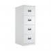 Talos 4 Drawer Filing Cabinet 465x620x1300mm White KF78773 KF78773