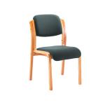 First Wood Reception Side Chair No Arms Charcoal KF78931 KF78931