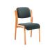 First Wood Reception Side Chair No Arms Charcoal KF78931