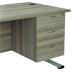 Jemini Grey Oak 3 Drawer Fixed Pedestal (Dimensions: W400 x D600 x H730mm) KF78941