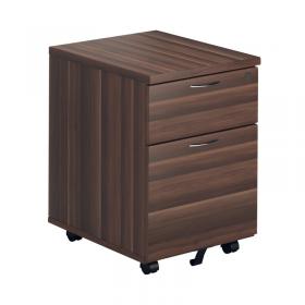 Jemini 2 Drawer Mobile Pedestal 404x500x595mm Walnut KF78942 KF78942