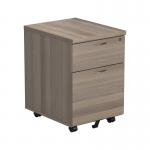 Jemini 2 Drawer Mobile Pedestal 404x500x595mm Grey Oak KF78943 KF78943