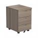 Jemini 3 Drawer Mobile Pedestal 400x500x595mm Grey Oak KF78945 KF78945