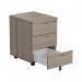 Jemini 3 Drawer Mobile Pedestal 400x500x595mm Grey Oak KF78945 KF78945