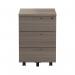 Jemini 3 Drawer Mobile Pedestal 400x500x595mm Grey Oak KF78945 KF78945