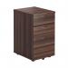 Jemini 3 Drawer Tall Mobile Pedestal 404x500x690mm Walnut KF78946 KF78946