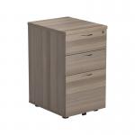 Jemini 3 Drawer Tall Mobile Pedestal 404x500x690mm Grey Oak KF78947 KF78947