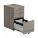 Jemini 3 Drawer Tall Mobile Pedestal 404x500x690mm Grey Oak KF78947 KF78947