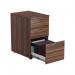 Jemini 3 Drawer Desk High Pedestal 404x600x730mm Walnut KF78948 KF78948