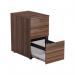 Jemini 3 Drawer Desk High Pedestal 404x600x730mm Walnut KF78948 KF78948