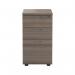 Jemini 3 Drawer Desk High Pedestal 404x600x730mm Grey Oak KF78949 KF78949