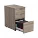 Jemini 3 Drawer Desk High Pedestal 404x600x730mm Grey Oak KF78949 KF78949