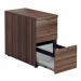 Jemini 3 Drawer Desk High Pedestal 404x800x730mm Walnut KF78950 KF78950