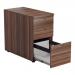 Jemini 3 Drawer Desk High Pedestal 404x800x730mm Walnut KF78950 KF78950