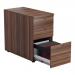 Jemini 3 Drawer Desk High Pedestal 404x800x730mm Walnut KF78950 KF78950