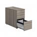 Jemini 3 Drawer Desk High Pedestal 404x800x730mm Grey Oak KF78951 KF78951