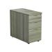 Jemini 3 Drawer Desk High Pedestal 404x800x730mm Grey Oak KF78951