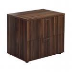 Jemini 2 Drawer Desk Side Filing Cabinet 800x600x730mm Walnut KF78952 KF78952