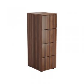 Jemini 4 Drawer Filing Cabinet 464x600x1365mm Walnut KF78954 KF78954