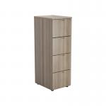 Jemini 4 Drawer Filing Cabinet 464x600x1365mm Grey Oak KF78955 KF78955