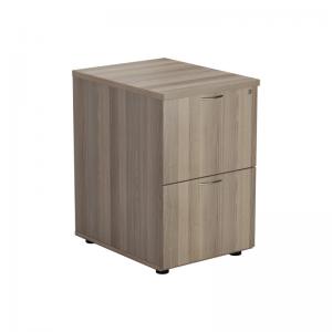 VOW Jemini 2 Drawer Filing Cabinet 464x600x710mm Grey Oak KF78957
