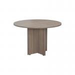 Jemini Round Meeting Table 1100x1100x730mm Grey Oak KF78959 KF78959