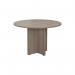 Jemini Round Meeting Table 1100x1100x730mm Grey Oak KF78959 KF78959