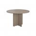 Jemini Round Meeting Table 1100x1100x730mm Grey Oak KF78959 KF78959