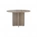 Jemini Round Meeting Table 1100x1100x730mm Grey Oak KF78959 KF78959