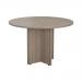 Jemini Round Meeting Table 1100x1100x730mm Grey Oak KF78959 KF78959