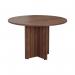 Jemini Round Meeting Table 1100x1100x730mm Walnut KF78960 KF78960