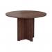 Jemini Round Meeting Table 1100x1100x730mm Walnut KF78960 KF78960