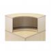 Jemini Reception Modular Corner Riser Unit 800x800x400mm Maple KF78975 KF78975