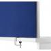 Jemini Straight Desk Mounted Screen 1600x25x400mm Blue KF78981 KF78981