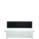 Jemini Straight Mounted Desk Screen 1200x25x400mm Black KF78998 KF78998