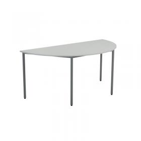 VOW Jemini Semi Circular Multipurpose Table 1600x800x730mm White KF79033 KF79033