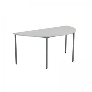 VOW Jemini Semi Circular Multipurpose Table 1600x800x730mm White