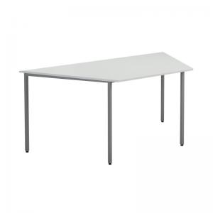 VOW Jemini Trapezoidal Multipurpose Table 1600x800x730mm White KF79036