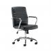 Jemini Amalfi Meeting Chair 630x630x885-980mm Leather Look Black KF79135 KF79135