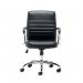 Jemini Amalfi Meeting Chair 630x630x885-980mm Leather Look Black KF79135 KF79135