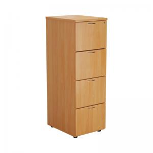 VOW Jemini 4 Drawer Filing Cabinet 464x600x1365mm Beech KF79456
