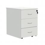 Serrion Eco 18 3 Drawer Mobile Pedestal 434x580x525mm White KF79826 KF79826