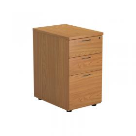 Jemini 3 Drawer Desk High Pedestal 404x600x730mm Nova Oak KF79858 KF79858