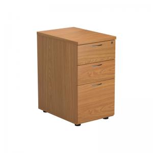 VOW Jemini 3 Drawer Desk High Pedestal 404x800x730mm Nova Oak KF79859