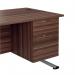 Jemini 2 Drawer Fixed Pedestal 404x500x495mm Dark Walnut KF79861 KF79861