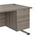 FF Jemini Grey Oak 2 Drawer Fixed Pedestal TESHP2GO KF79862